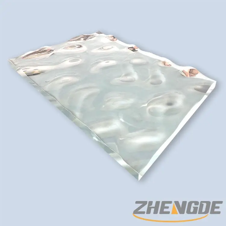 led light diffuser sheet acrylic glass prismatic home decor Lampbox cover clear water wave fluted acrylic sheet