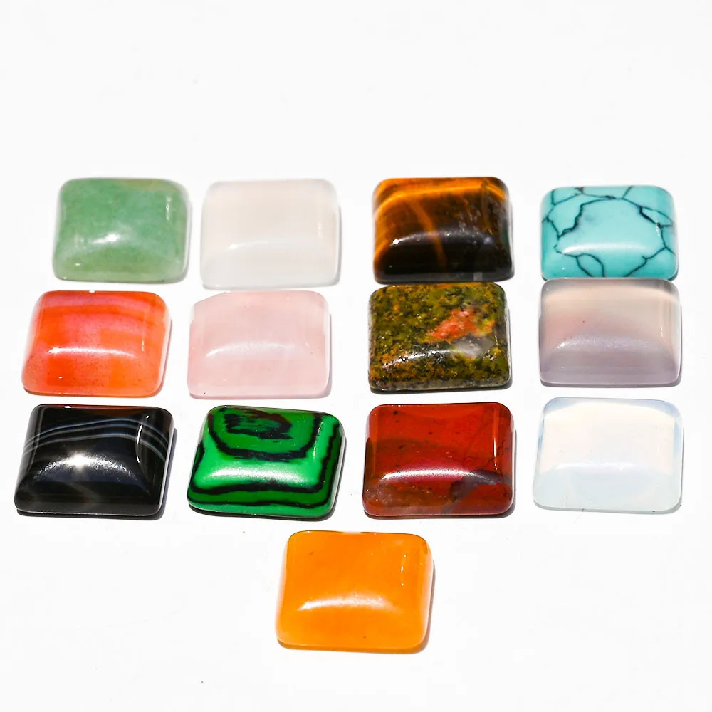 10*10/16*16mm Crystal Natural Stone square Ring Face Stone Cabochon Gemstone for DIY Jewelry Making