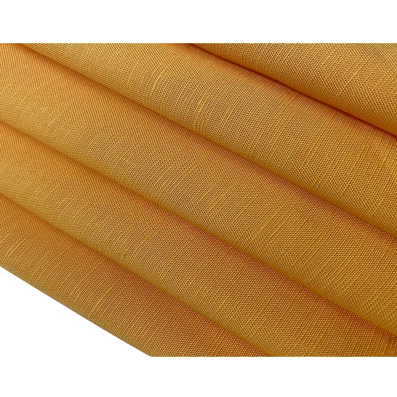 Wholesale Pure Color Linen Viscose Polyester Blend Fabric