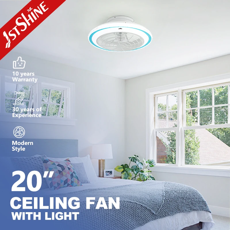 1stshine LED ceiling fan electric flush mount space saving ceiling fan with remote