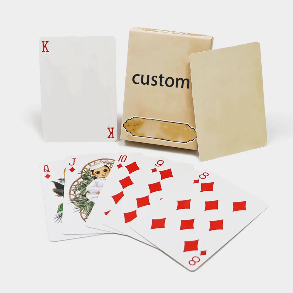 Custom Hight quality Print Plastic PVC Waterproof Plastic Playing Cards Poker Cards With Custom Box
