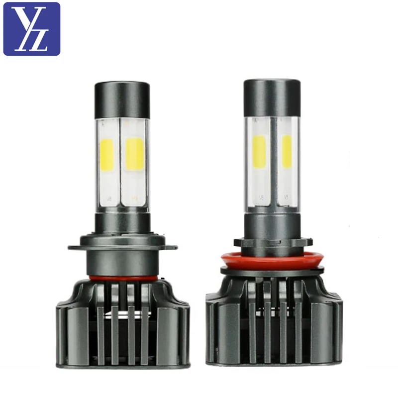 Led headlight for mazda cx5 2020 50W 7500lm 4 sides cob 6000K cool white H4 H13 H1 H7 H11 9006 9005 rotatable socket IP68