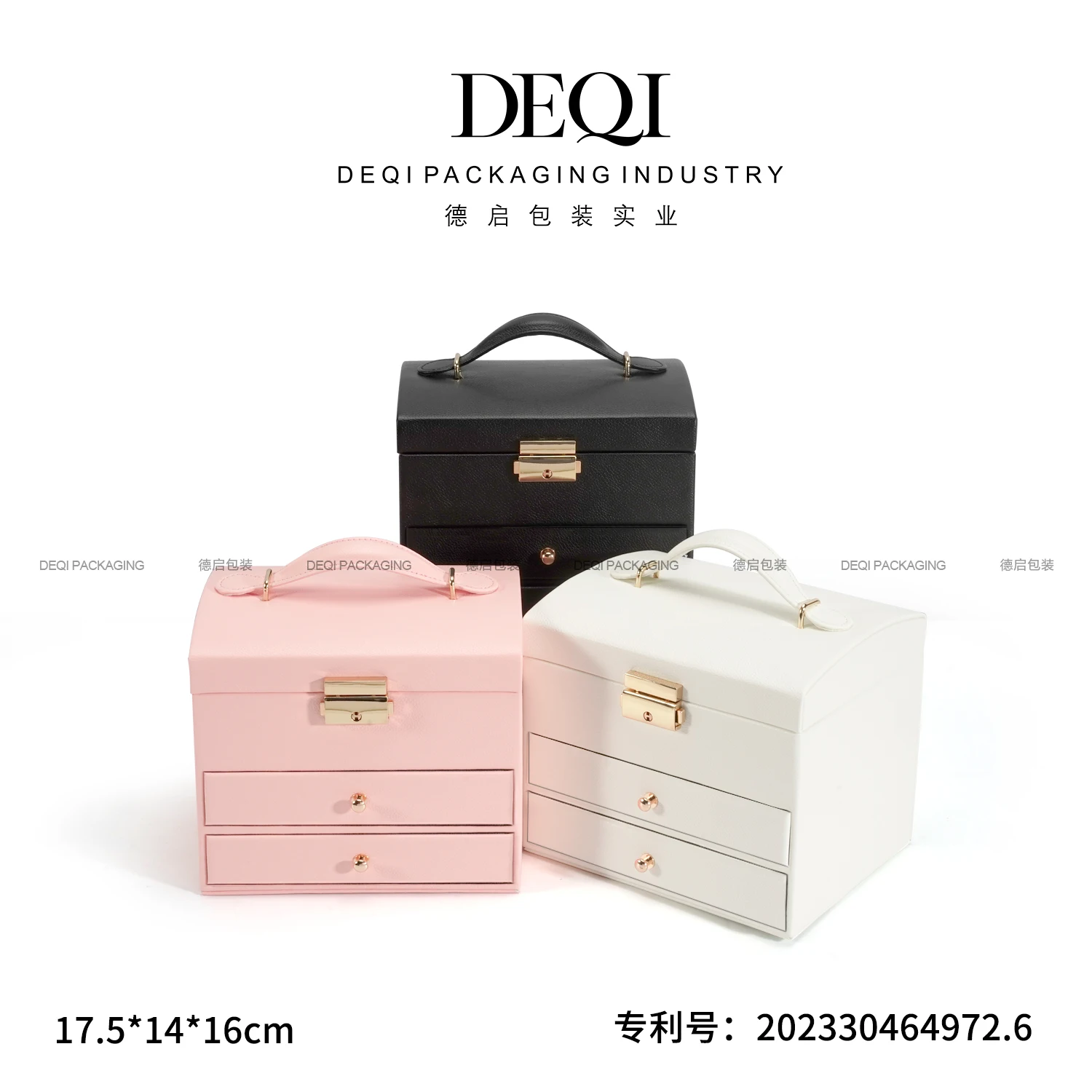 Custom gift jewelry bead travel case and leather accessories organizer storage box container for ring earring necklace display