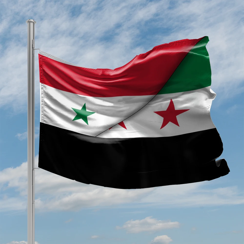 Bolisi wholesale Digital printing 3x5 ft free syria flag Cheap polyester printed syria flag