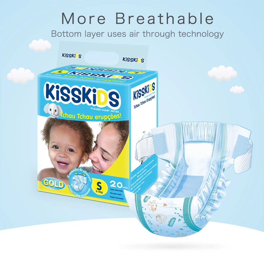 Kisskids органические новорожденных одноразовые пеленки младенца самых лучших брендов kisskids