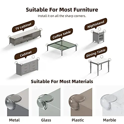 Baby Proofing Bumpers Furniture Corner Edge Protectors Safety Guards & Cushions for Table, Desk, Crib fireplace