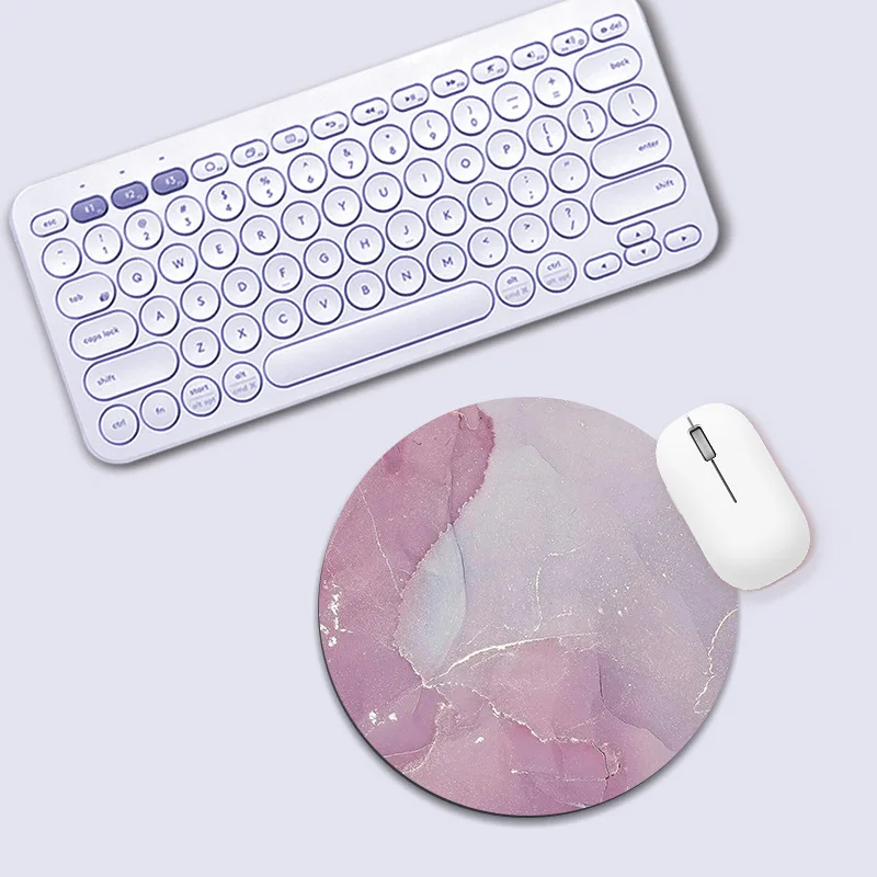 Promotional Soft natural rubber circular laptop mouse pad