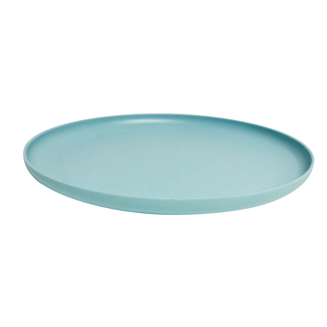 Reusable biodegradable plates bamboo fiber decal print dinner plates custom printed dinner plates