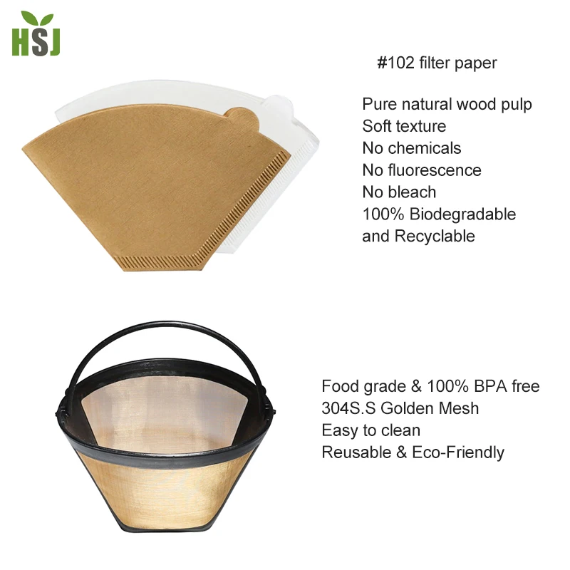 Krups Refillable Coffee Filter, Durable #4 Coffee Filter for Krups Brewer with 50pcs Paper Filter