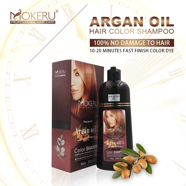 organic keratin collagen hair shampoo non allergy easy quick dye with argon oil manufacture direct sale light brown hair shampoo