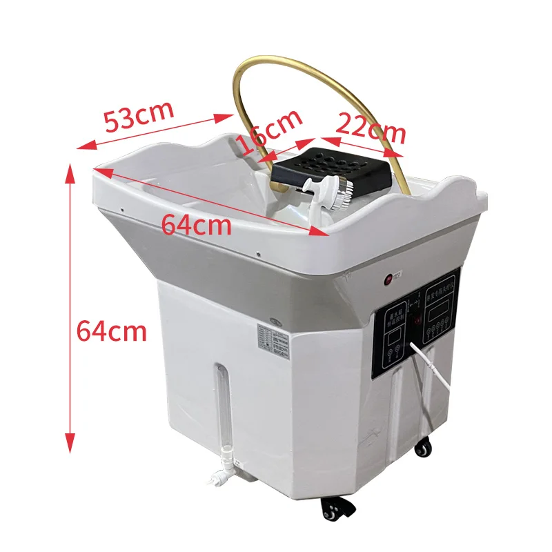 Mobile Portable Shampoo Plastic Bowl With Water Tank Hair Black Basin And Styling Appliances Without Bed For Beauty Salon Use
