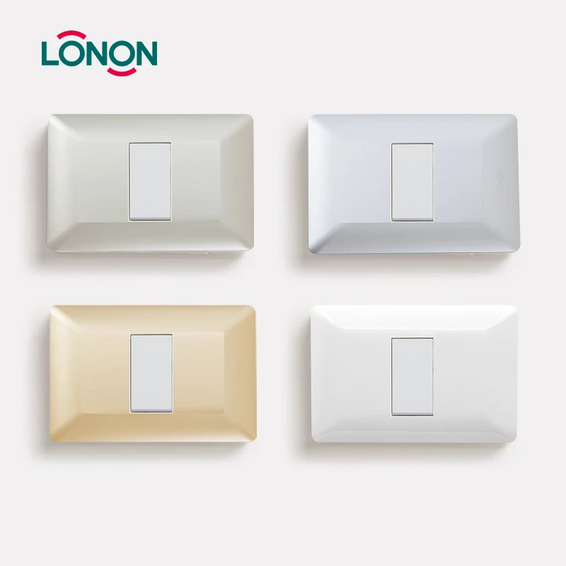 High Quality White 16a  PC Material 1 gang one way home electric Wall light switch