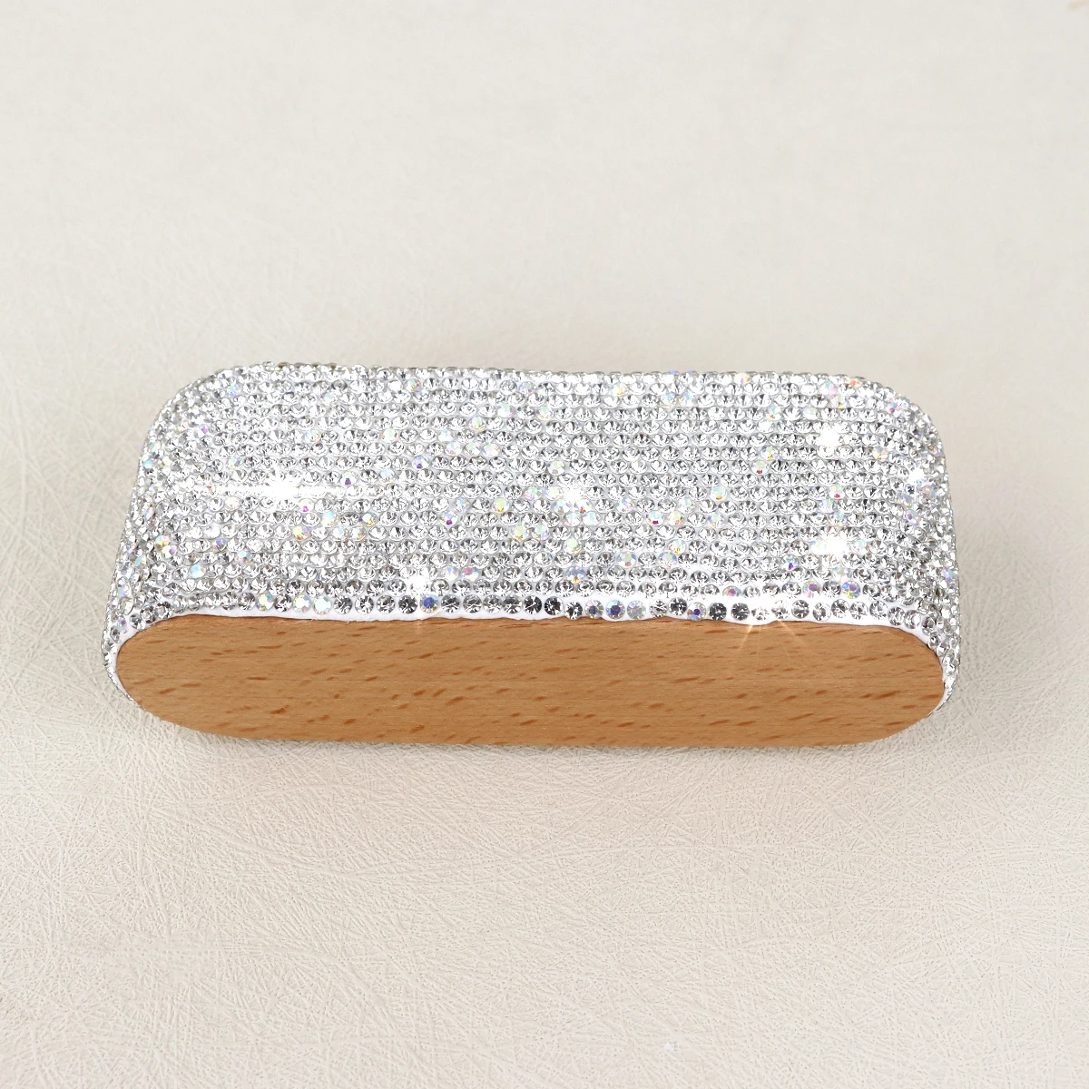 Luxury Diamond-encrusted Business Card Storage Box Advanced Sense Light Luxury Office Desktop Stationery for Household Use