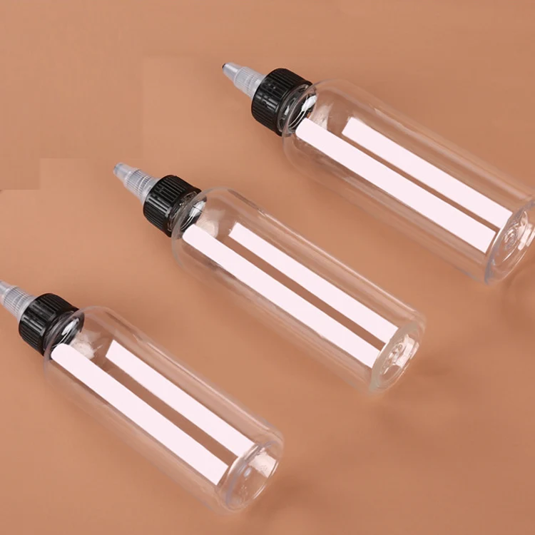 5ml-500ml PET Plastic Tattoo Ink Twist Cap Bottle Pigment Dropper Oil Dispensing Containers