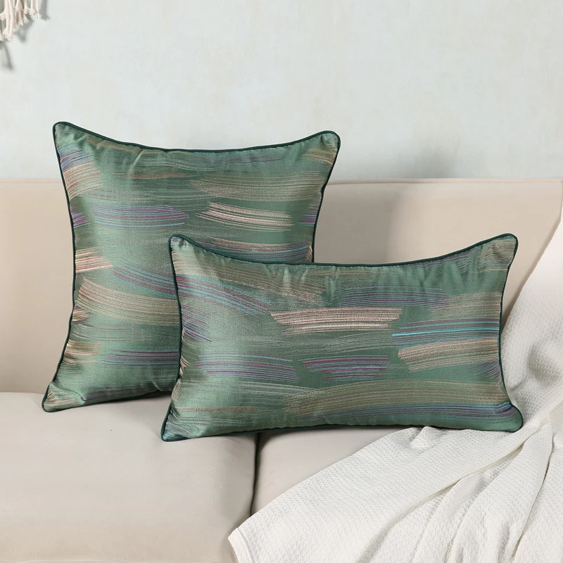 Modern Geometric Pillow Covers Vintage Cushion Cover Rectangle Block Print Cushion Cover