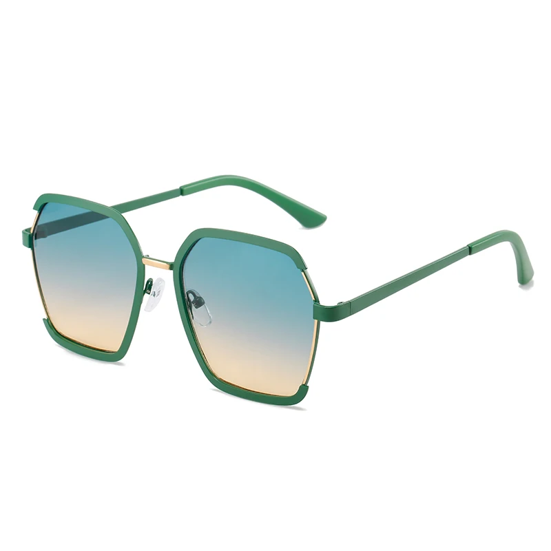 L9004 high fashion colorful polygonal oversized sunglasses custom logo luxury brand designer women sun shades sunglasses