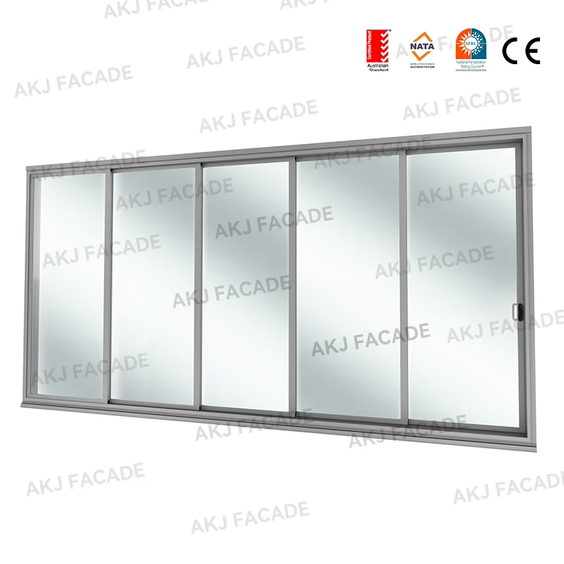 House Outside Insulated Aluminium Profiles Glass Pocket Sliding Doors Stacking Doors Heavy Duty Terrace Sliding Doors