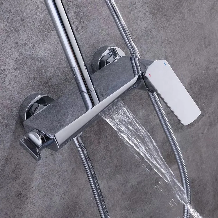 Yile new design high quality brass bath shower faucet with shower head