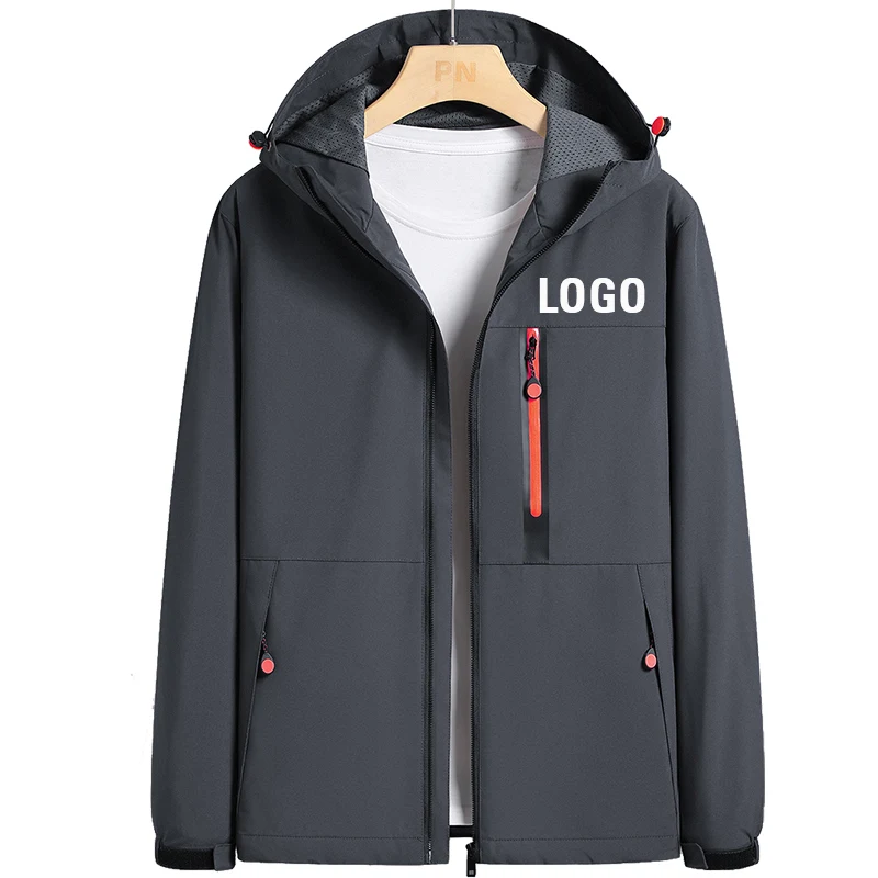 2022 veste pour homme Outdoor Windproof Unisex Jackets Custom Logo Zip multy colours Windbreaker Jacket embroidery for Men