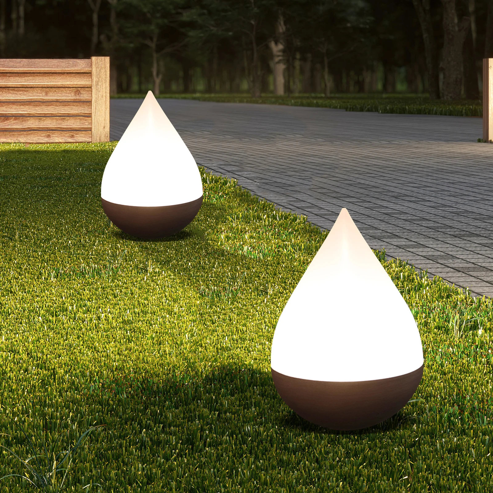 garden interior decoration waterproof ip44 solar water drop light led table  lamp