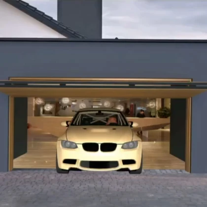 Deda Commercial Grade Glass Bi Folding Garage Doors Of Aluminum In China