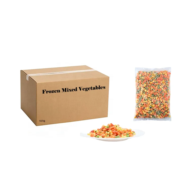 IQF Mixed Vegetables 4-Way Cut Green Peas Carrot Green Bean Whole Sweet Corn