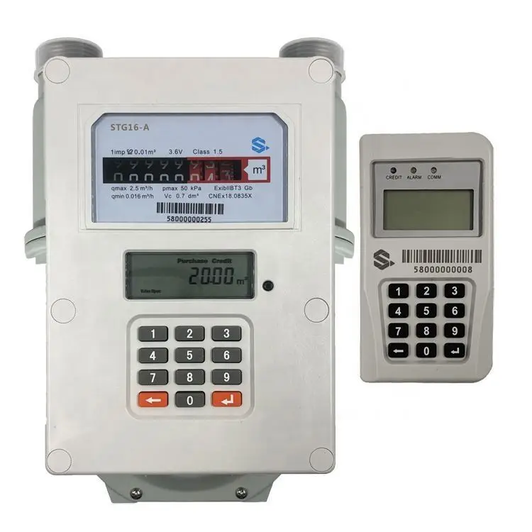 STG16-S STS Prepaid Split Gas Meter IP67 Aluminum for G1.6 G2.5 G4 GASMeter
