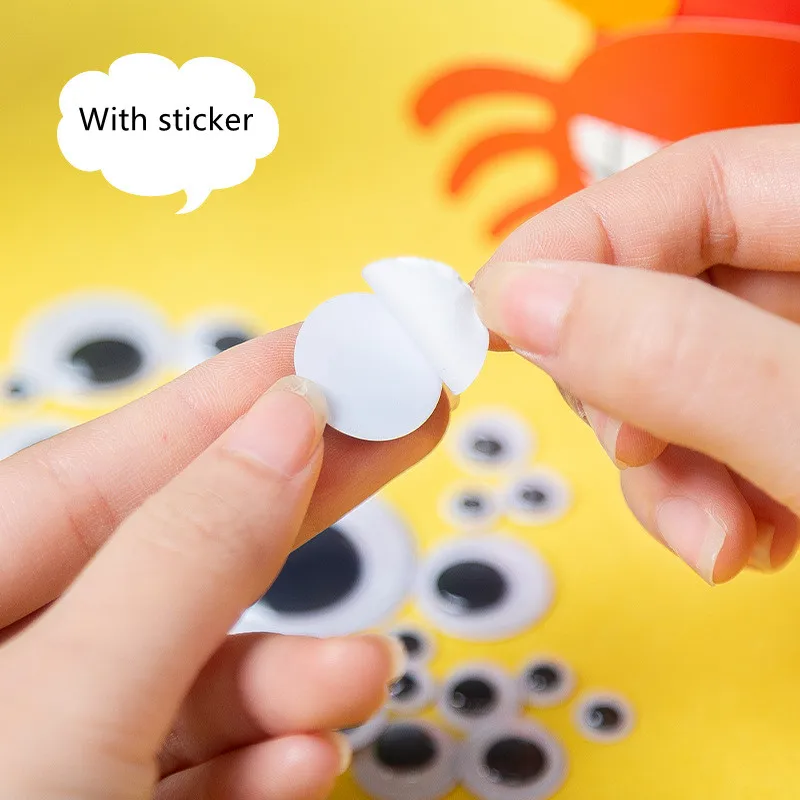 Лидер продаж самоклеящиеся пластиковые движущиеся глаза Googly Eyes для куклы 4 мм-180