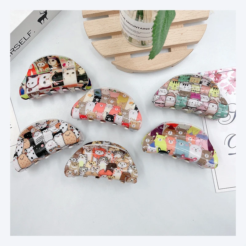 Plastic Cute Cartoon Japan And South Korea Hair Claw Wholesale New Design Hair Accessories Lovely Animals Shark Hair Clips