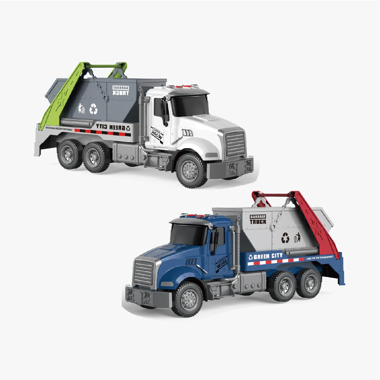 Boy Inertial Toy Truck with Light Sound Plastic Friction Transportation Car Movable Joints Educational Play Learn Vehicle Kids