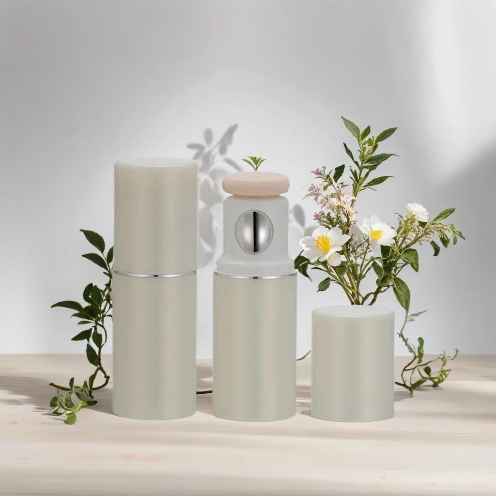 Hot Selling 30g Liquid Foundation Bottle Cosmetic Airless BB Cream Bottle With Sponge Applicator