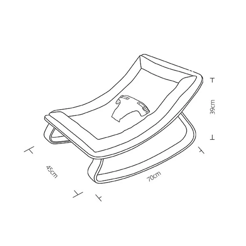 High quality Childhood Wooden Rocking Chair Small Cradle Bed for Baby Bouncer Balance Rocker Chair Wood Baby Bouncer