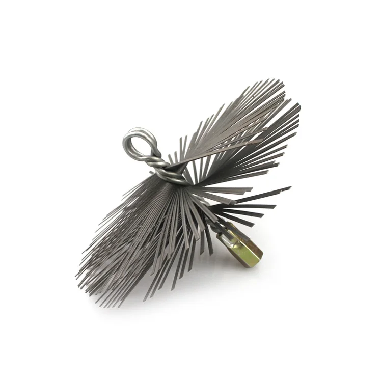 High Quality Flat Wire Round Chimney Boiler Cleaning Sweep Brushes