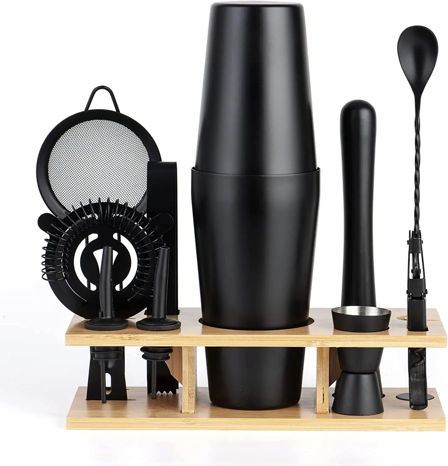 11-Pack Cocktail Shaker Set Stainless Steel Bartending Kit 25oz Boston Shaker Bar Set Cocktail Mixing Drink Making