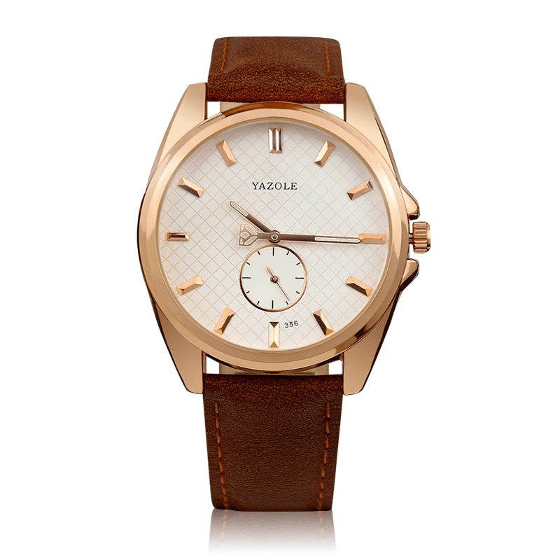 Leather Waterproof Men Watch Good Price Custom Logo New Two Dials Watch
