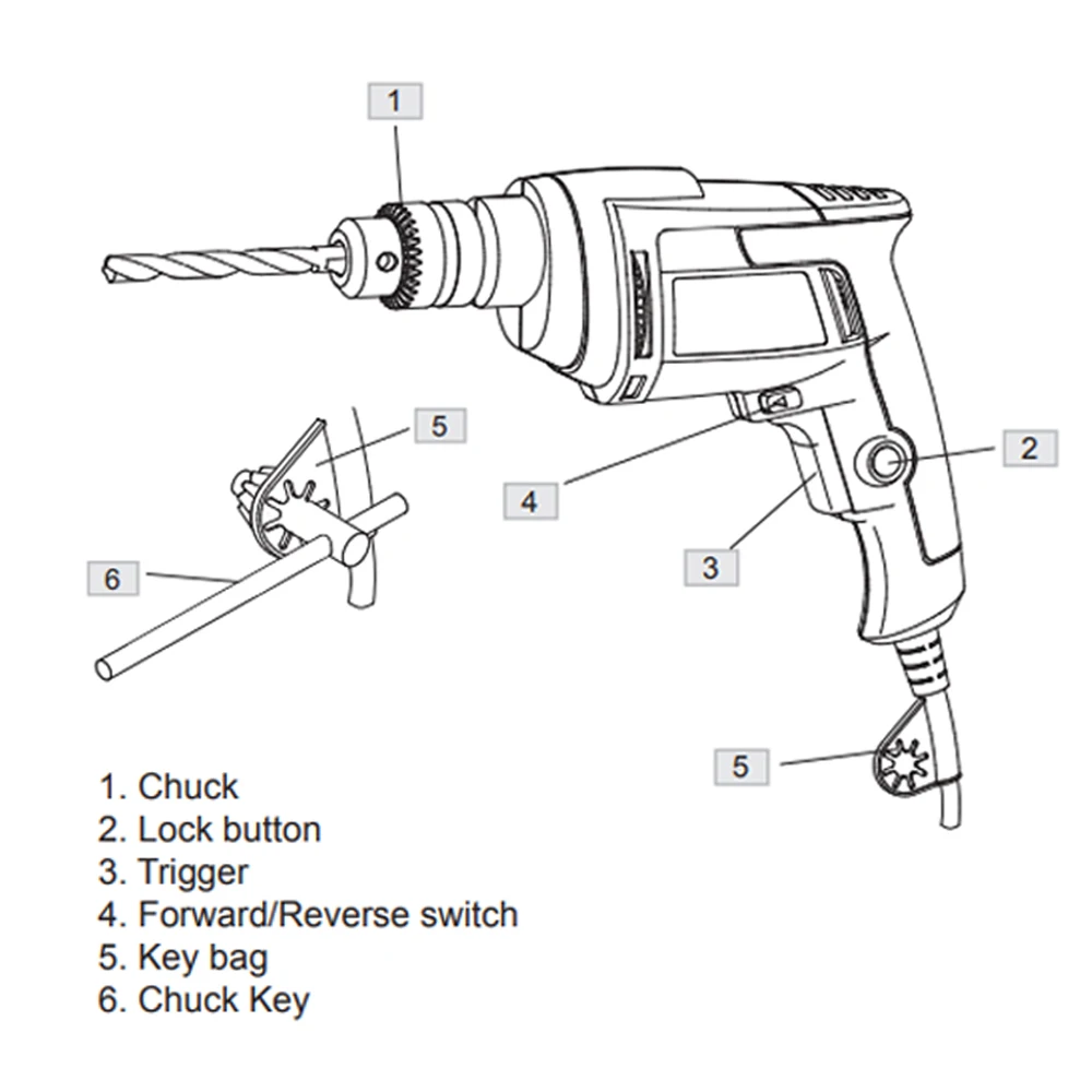 DEVON Speed Control 13mm Angle Drill Power Tool Dc Electric Drill For Household Use