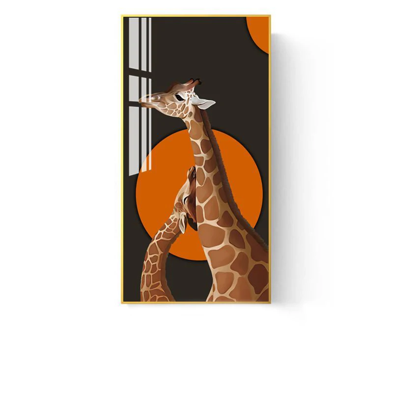 Wholesale Cute deer Crystal Porcelain Painting living room wall decora Bedside painting Decorative Picture