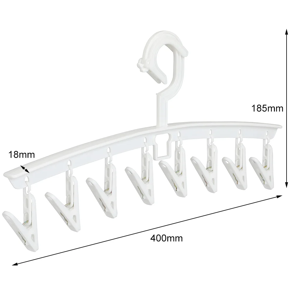LINDON Multipurpose White Plastic Clips Hanger for Socks