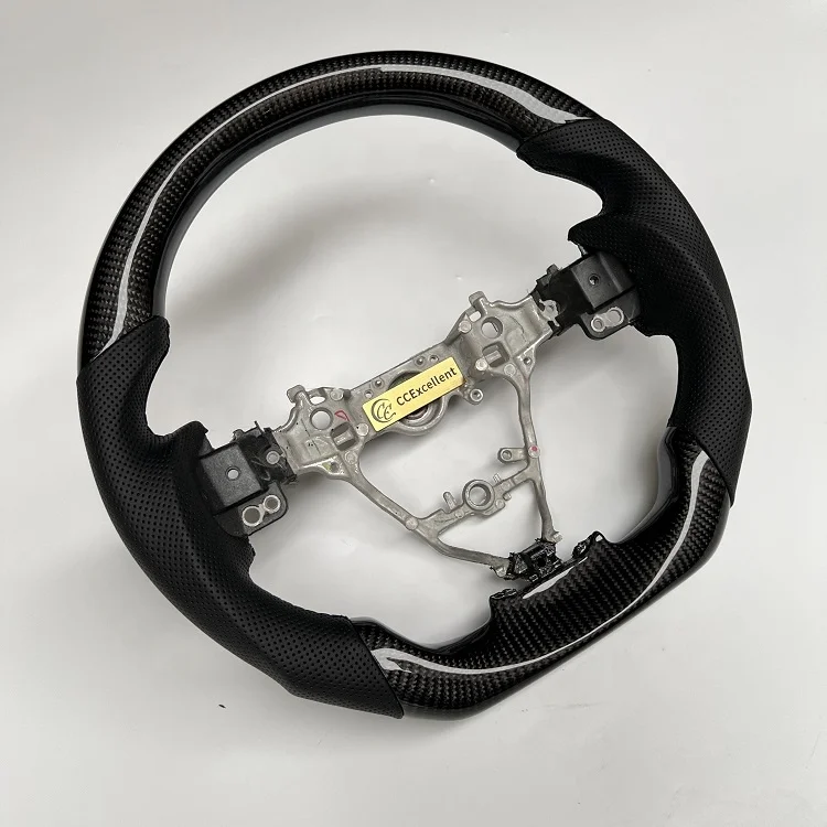 Customized high quality for Toyota 2014-2017 corolla with real carbon fiber steering wheel with black perforated leather