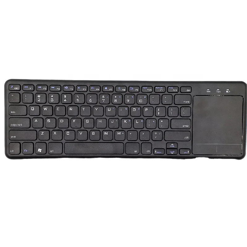  Factory price abs black wireless bt remote media touch keyboard for