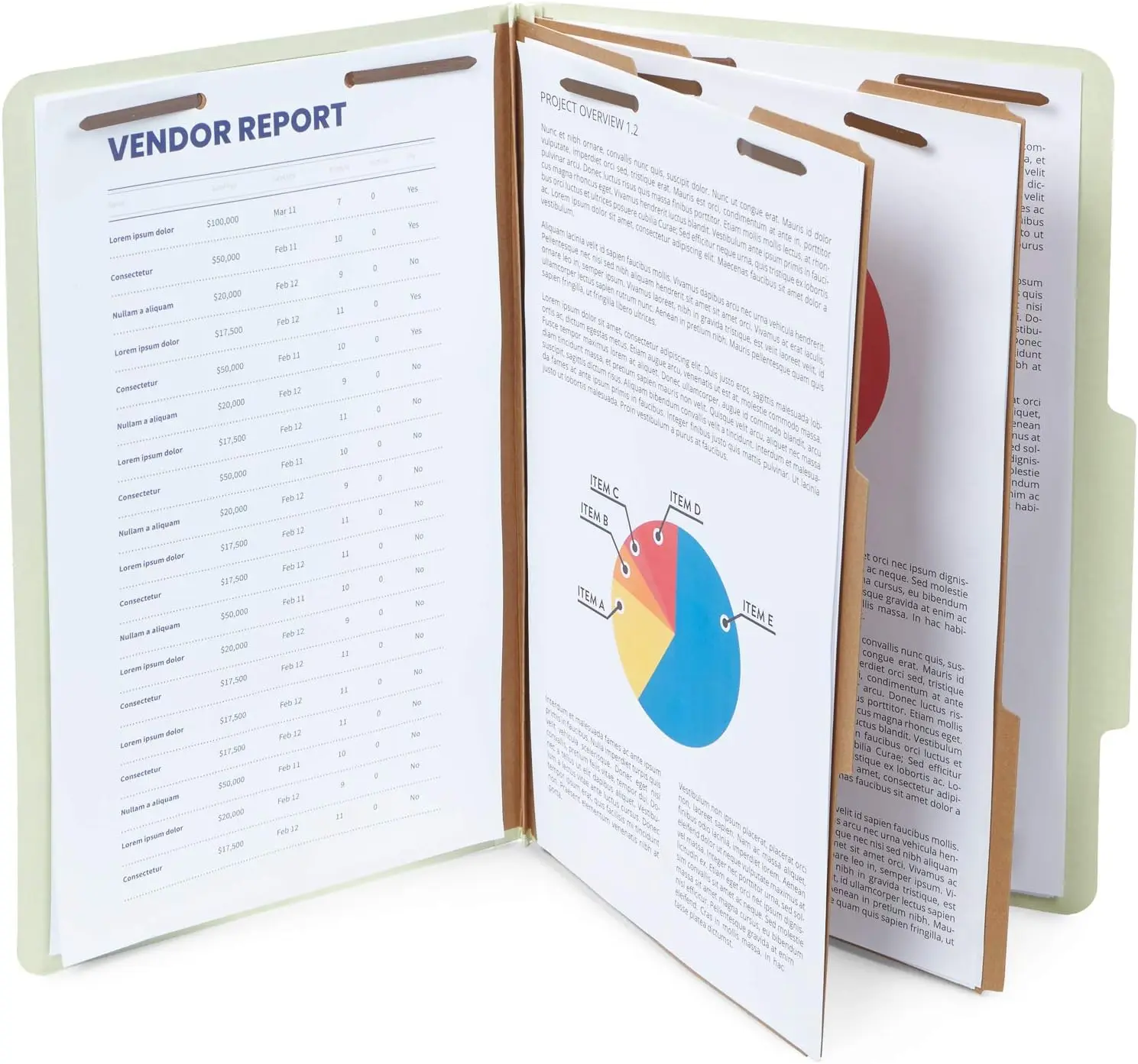 Letter Size Classification Folders File Folders with Fasteners for Documents Storage Gray Classification Folders