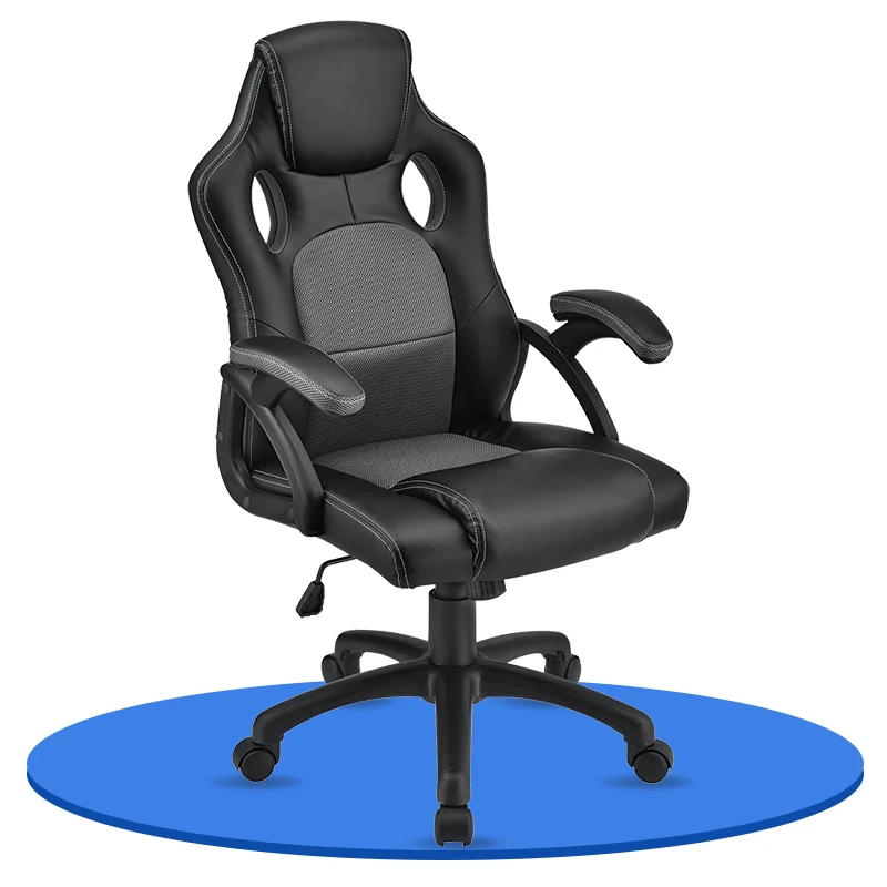 cheap mid back pu leather economical swivel small gaming computer office racing chair for kid