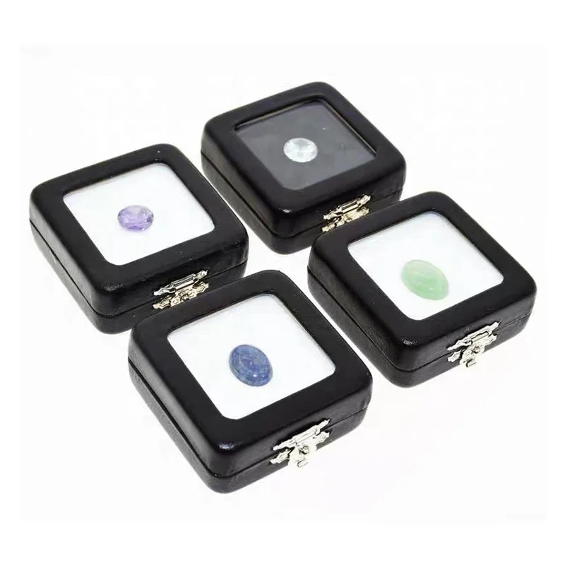 Gem Stone Box PU Кожа Diamond Gems box.