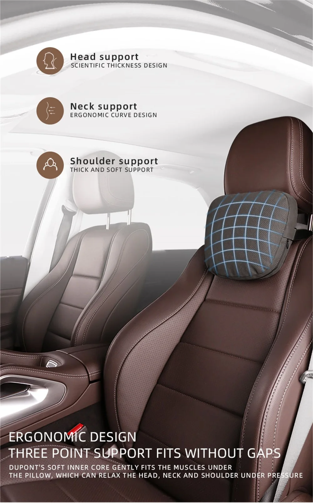 car neck headrest pillow rest head support neck protector memory foam pillow