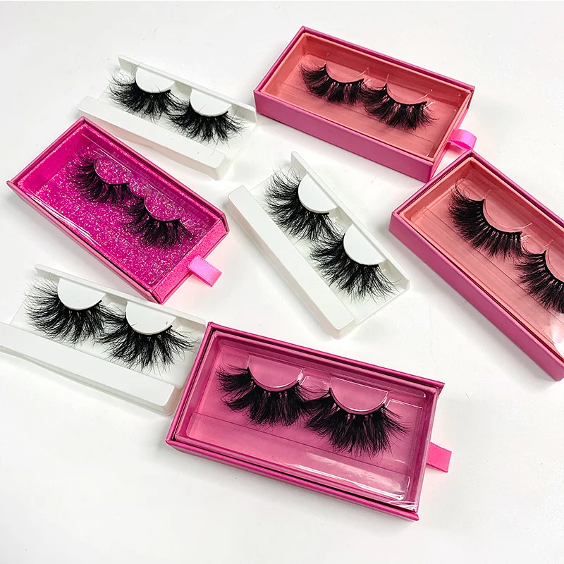 
Private Label Mink Lashes 100% Real Lightweight And Dramatic Strip 25mm Mink Eyelash With Vendor 