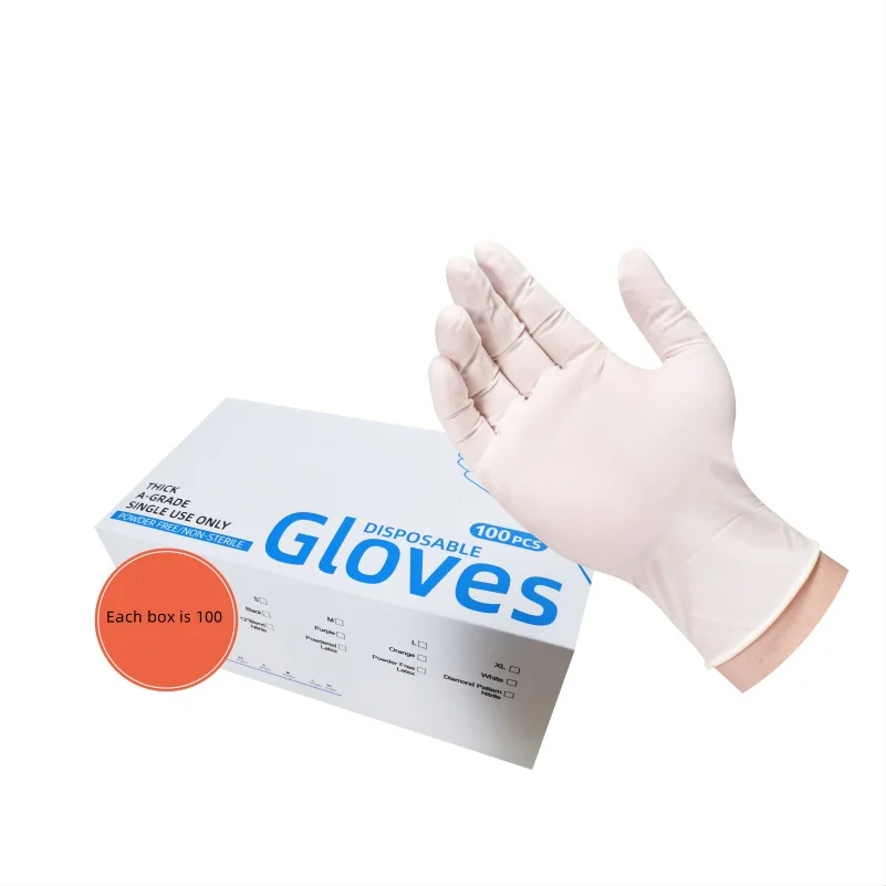Hot medical surgical rubber sterilization gloves disposable sterile inspection latex gloves cosmetic medical grade