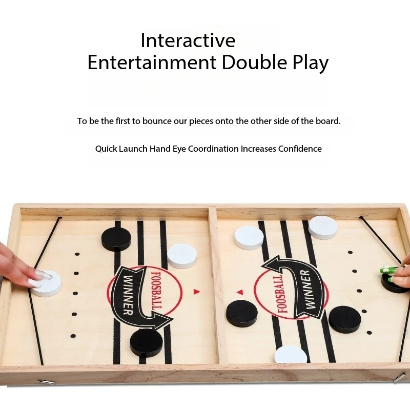 2024 Wholesale children wooden games double catapult interactive board game play chess board kid toy set