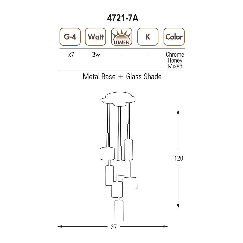 Seven Large Glass Pendant Chandelier High Quality  Best Quality Light Modern Chandeliers & Pendant Best Price Ceiling