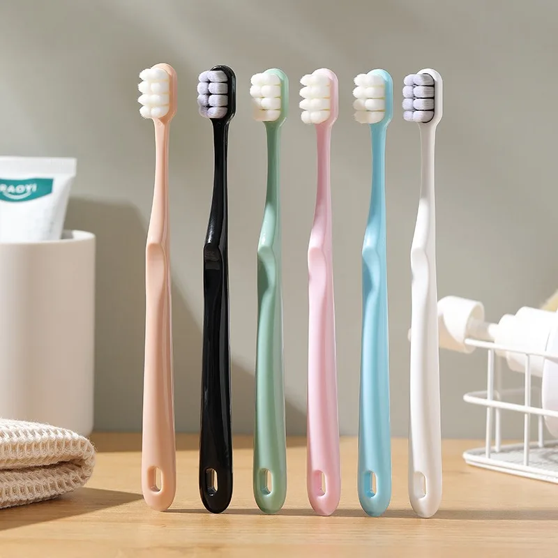 Super Fine Soft Hair Toothbrush Eco-friendly Micro Nano with 10,000 Ultra Soft Bamboo Charcoal Bristles for Home Use for Adults