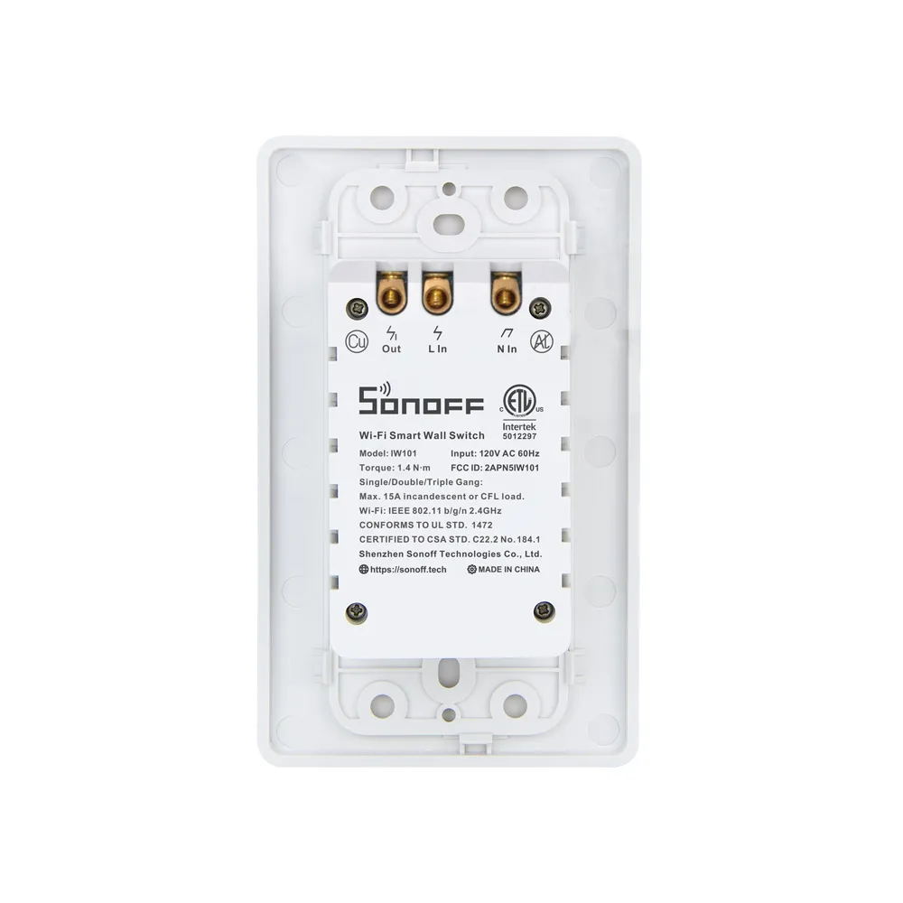 Новое прибытие SONOFF IW101-US Wi-Fi умный мониторинг мощности в-настенная розетка и переключатель